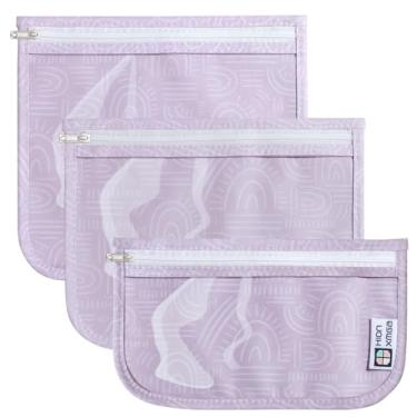 Imagem de HIONXMGA Bolsa De Higiene Pessoal Aprovada Pela Tsa, Conjunto 3 Bolsas Viagem Transparentes, Tamanho 1 Litro, Com Zíper, Maquiagem À Prova D'Água, Cosméticos Para Mulheres, Homens, Crianças, Artigos