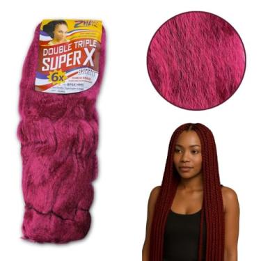 Imagem de Jumbo Jumbão Super X 400g Cabelo Sintético Para Tranças Box Braid Cor BURG