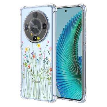 Imagem de RRXSYXL Capa para Honor X9B, Honor Magic 6 Lite com estampa floral transparente, capa macia à prova de choque para Honor X9B, Honor Magic 6 Lite, Wildflower