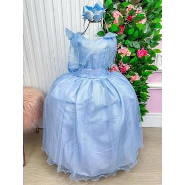Imagem de Vestido Infantil Azul Bebê  Festa Longo  Tule com Glitter - Marie, 10