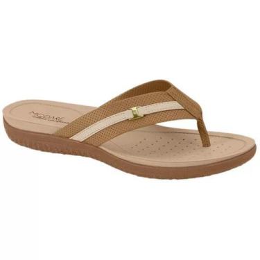 Imagem de Tamanco Chinelo Feminino Ultra Conforto Modare, 35, Tan, Creme