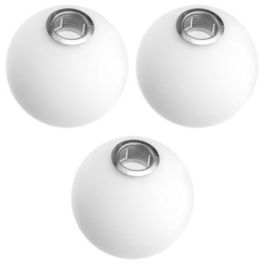 Imagem de Luxshiny 3 Peças de Abajur de Vidro, Abajur de Globo Branco para Substituição, Acessório de Lustre para Luz de Teto, Vidro Fosco, 3,9 Polegadas de Diâmetro