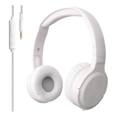 Imagem de Fone de Ouvido BRANCO Headphone KP-FN626 Headset Com Microfone KNUP S - Com Fio Entrada de P2 Pc Celular PS4 - PANAMI