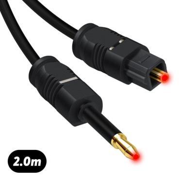 Imagem de Cabo Óptico Áudio Digital Mini Toslink 3,5Mm Spdif 2 Metros