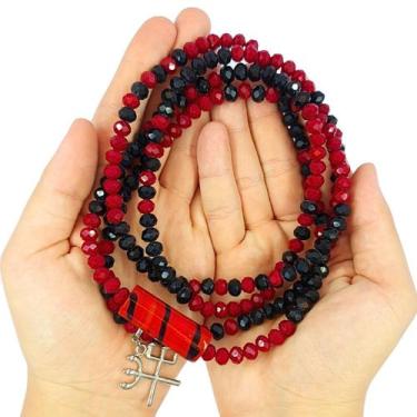 Imagem de Colar Guia Cristais Guardiões Exú e Pomba Gira - Balaio de Santo