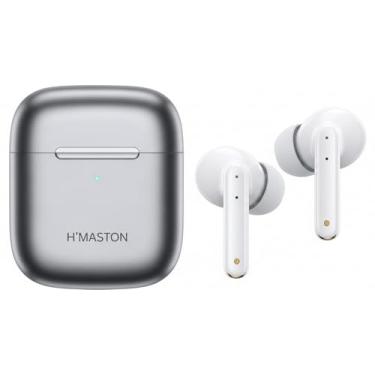 Imagem de Fone RS40 In‑Ear Bluetooth 5.4 com Som Estéreo Hi‑Fi, Estojo Metálico, Microfone HD e Resistência à Suor (Branco)