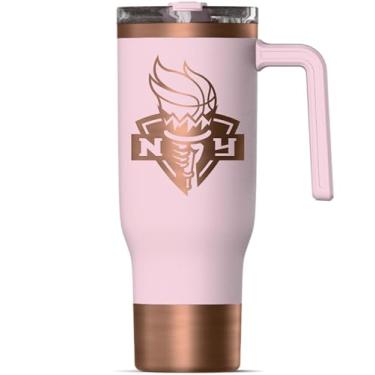 Imagem de Hydrapeak x WNBA Voyager oficialmente licenciado pela New York Liberty 1,134 g com alça e tampa de canudo, copo isolado à prova de vazamento, compatível com suporte de copo