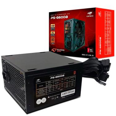 Imagem de Fonte Atx C3tech G600b 600w 80 Plus Bronze Pfc Bivolt