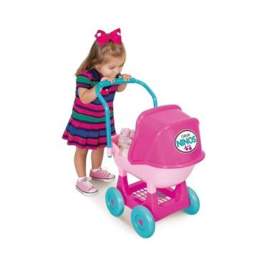 Imagem de Carrinho de Boneca Coleção Ninos Passeio Meninas - Cotiplas