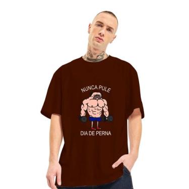 Imagem de Camiseta Oversized Masculina Academia Meme Dia de Perna - FSL.CONF, Ma