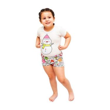 Imagem de Pijama Body Baby Curto Natal Boneco de Neve - Alegria de Montar, 2 ano