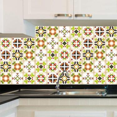 Imagem de Adesivo de Azulejo - Ladrilho Hidráulico - 20cm x 20cm - 24un - 045Azm