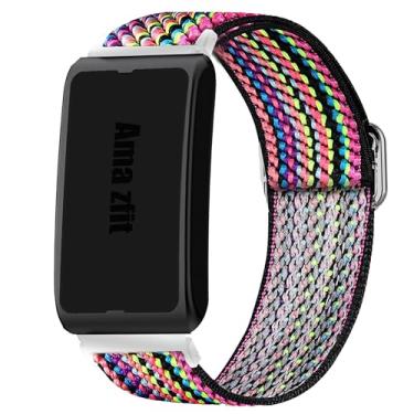 Imagem de Lamshaw Compatível com pulseiras Amazfit Helio, pulseiras elásticas de nylon ajustável, acessórios de reposição para homens e mulheres, compatível com pulseira Amazfit Helio Fitness Tracker (BOHE