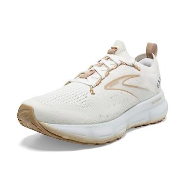 Imagem de Brooks Tênis de corrida masculino Glycerin StealthFit 20 neutro, Branco/Cáqui, 38