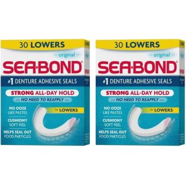 Imagem de Selos Adesivos Sea Bond Secure Original para Dentadura - 60 Unidades