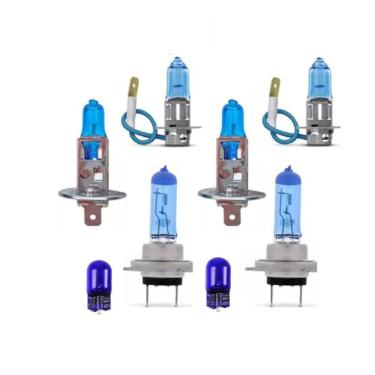 Imagem de Kit Lampada H1 H3 H7 T10 12V Farol Alto Baixo Milha Lanterna