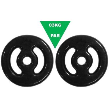 Imagem de Anilha 03 Kg Emborrachada PAR - Equipa Academia