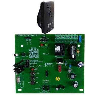 Imagem de Placa Ac4 Hall Price Motor Rossi Nano Dz3 Dz4 Garagem Portão 1 Tx Uno 