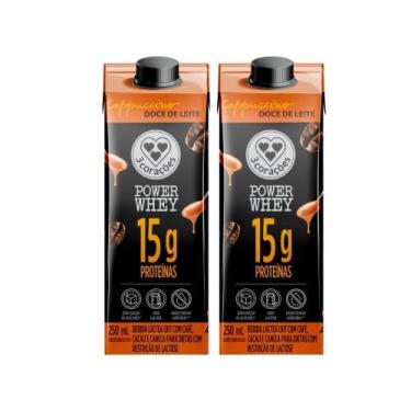 Imagem de Kit 2 Bebida Láctea 3 Corações Power Whey com 15g de Proteína Cappucci