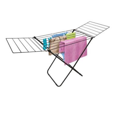 Imagem de Varal De Chão Com Abas Em Aço Reforçado Residencial Apartamento Lavand