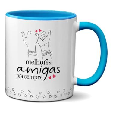 Imagem de Caneca Presente Melhores Amigas Para Sempre Laço De Amizade (Azul)