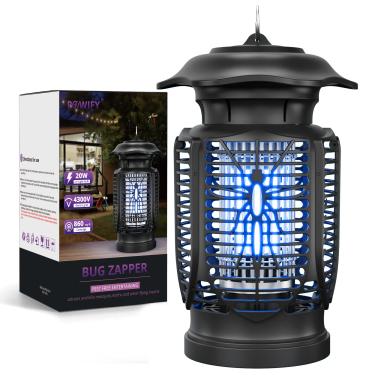 Imagem de POWIFY Zapper de insetos para uso externo e interno, 4300 V de alta potência com cabo de alimentação de 1,9 m, armadilhas para moscas, insetos para mosquitos, mariposas, insetos voadores