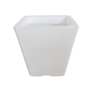 Imagem de Vaso De Planta Quadrado Decorativo Polietileno 30X30 Branco