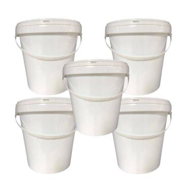 Imagem de Balde Plástico 3L Alça Plast P Gelo - 5 Pçs