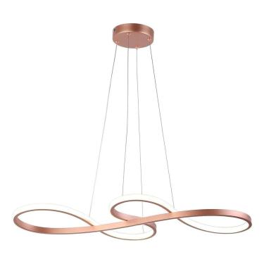 Imagem de Lustre Pendente De Led Luminária Rose 75Cm 3 Cores De Luz
