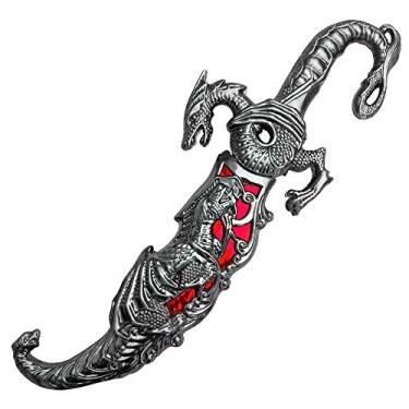Imagem de Ace Martial Arts Supply Saint George Dragon Saber Fantasy Knight Sword or Dagger, 2nd Generation Red 10 " Dagger