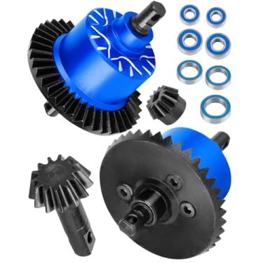 Imagem de hopsupRC 37T #45 Steel Diff Gear Upgrades Part for 1/10 4WD Slash 4X4 VXL,Rustler 4X4 VXL,Stampede 4X4 VXL,Jato 4X4 VXL,XO-1,RC Front Rear 37T Differential Gear,Navy Blue
