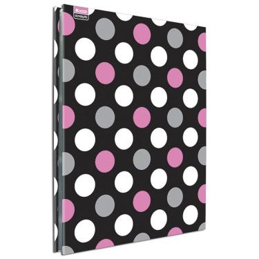 Imagem de Pasta catálogo ofício 4092 bolinha rosa 25 plásticos Chies