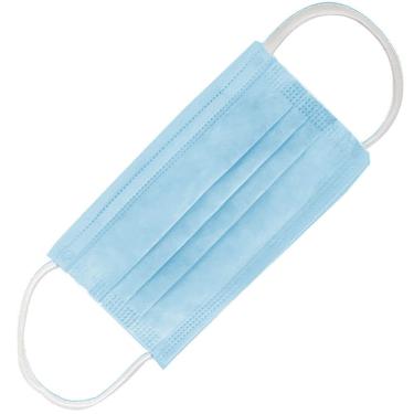 Imagem de Máscara de TNT Tripla com Elástico Azul com 50 Unidades - MTT0001 - MIRALUPA