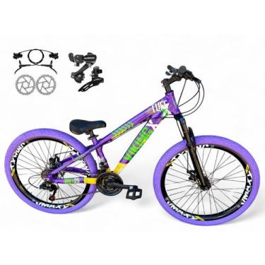 Imagem de Bicicleta Aro 26 Vikingx Tuff Freeride 21v Câmbios Shimano Freio Hidrá