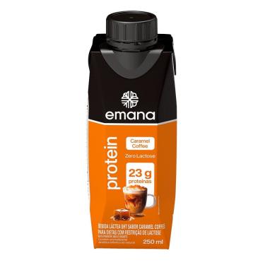 Imagem de Bebida Láctea Emana Protein com 23g de Proteína Sabor Caramel Coffee Zero Lactose 250ml