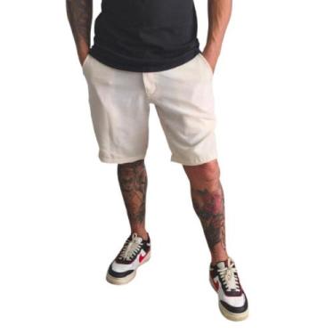 Imagem de Bermuda Masculina Semi social no linho - Mamustore, Bege, GG