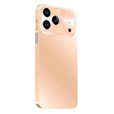 Imagem de FWYANZH Capa à prova de choque para iPhone 17 Pro Max/17 Pro/Air/17, capa rígida fina de policarbonato cobertura completa capa de proteção de lente, laranja, 17 Pro