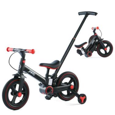 Imagem de Bicicleta infantil JMMD 6 em 1 com alça de 1 a 3 anos preta