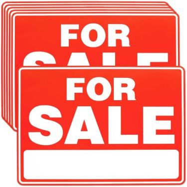 Imagem de Placa para venda, 6 pacotes grandes 30 x 23 cm adesivos autoadesivos para venda de garagem para veículos, casa, quintal, barco, loja, apartamento