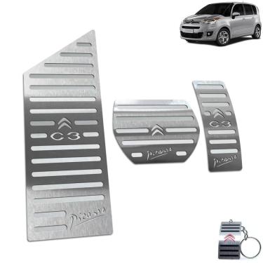 Imagem de Pedaleira + Descanso Citroen C3 Picasso Automatico Aço Inox