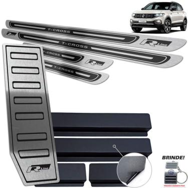 Imagem de Descanso + Soleiras Preto Alto Relevo T-Cross R-Line