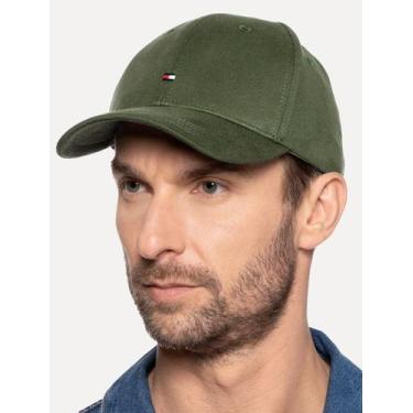Imagem de Boné Tommy Hilfiger Masculino Classic Cap Flag Tape Verde Militar, UN