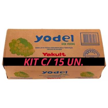 Imagem de Suco Yodel Uva Verde Yakult Base De Leite Kit com 15 unidades