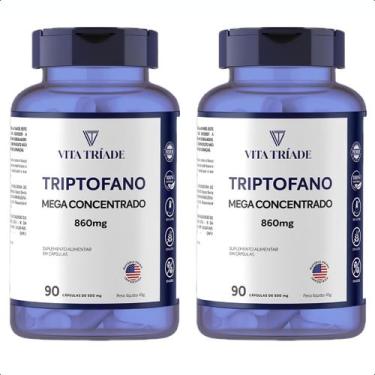 Imagem de Suplemento L-Triptofano 860mg Mega Concentrado  90 Cáps - VITA TRÍADE