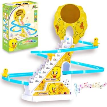 Imagem de Brinquedo Pista Musical com Patinhos Playground Animais Escorregador – Luzes e Sons – Diversão Infantil Educativa