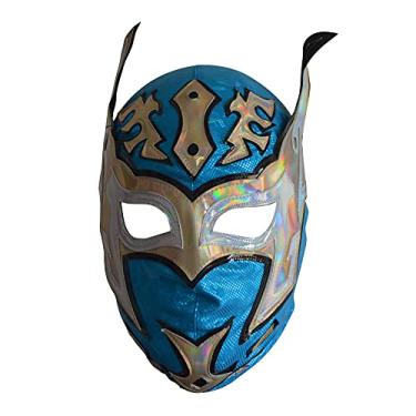 Imagem de Myztezyz Hunico Semi-Professional Lucha Libre Mask Adult Size Luchador Wrestling Mask Blue Premium Quality Mascara de Luchador for Cosplay or Professional Wrestling