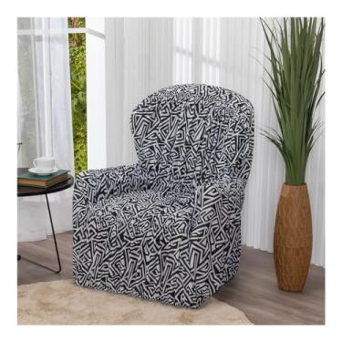 Imagem de Capa De Poltrona Estampada do Papai Avulsa Malha Gel Elasticada (Geometrico Preto)