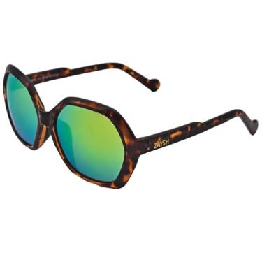 Imagem de ZAYSH Óculos de sol unissex quadrados polarizados — armação leve TR90 armação UV400 lentes Polaroid, Marrom, 56-17-145mm