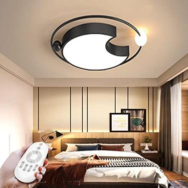 Imagem de Luminária de teto LED para quarto infantil, luminária de teto regulável, moderna, para meninos e meninas, luzes decorativas com controle remoto, sala de estar, escritório, sala de jantar, ab