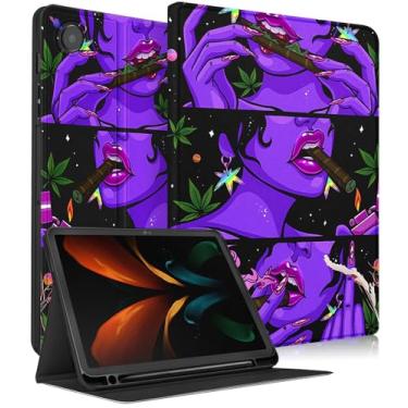 Imagem de Uppuppy Capa para Samsung Galaxy Tab A8 de 10,5 polegadas crianças lindas meninas fólio feminino Kawaii adolescentes bonito design estético capa de tablet para Samsung A8 Tab Cases SM-X200/X205/X207